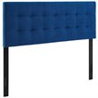 Modway Lily Queen Biscuit Tufted Performance Velvet Headboard in Navy
