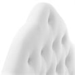 Modway Sovereign Queen Diamond Tufted Performance Velvet Headboard in White