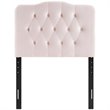 Modway Annabel Twin Diamond Tufted Performance Velvet Headboard in Pink