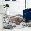 Modway Entourage Malia Vintage Floral Medallion Area Rug in Multi-Color