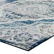 Modway Entourage Malia Vintage Floral Medallion Area Rug in Ivory and Blue