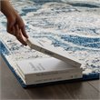 Modway Entourage Malia Vintage Floral Medallion Area Rug in Ivory and Blue