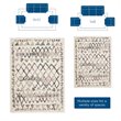 Modway Skadi Polypropylene Rainbow Diamond Shag Area Rug in Multi-Color