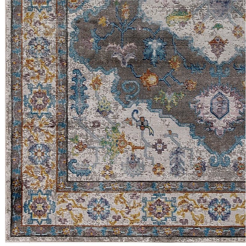Modway Success Anisah Floral Medallion Rug in Multi-Color