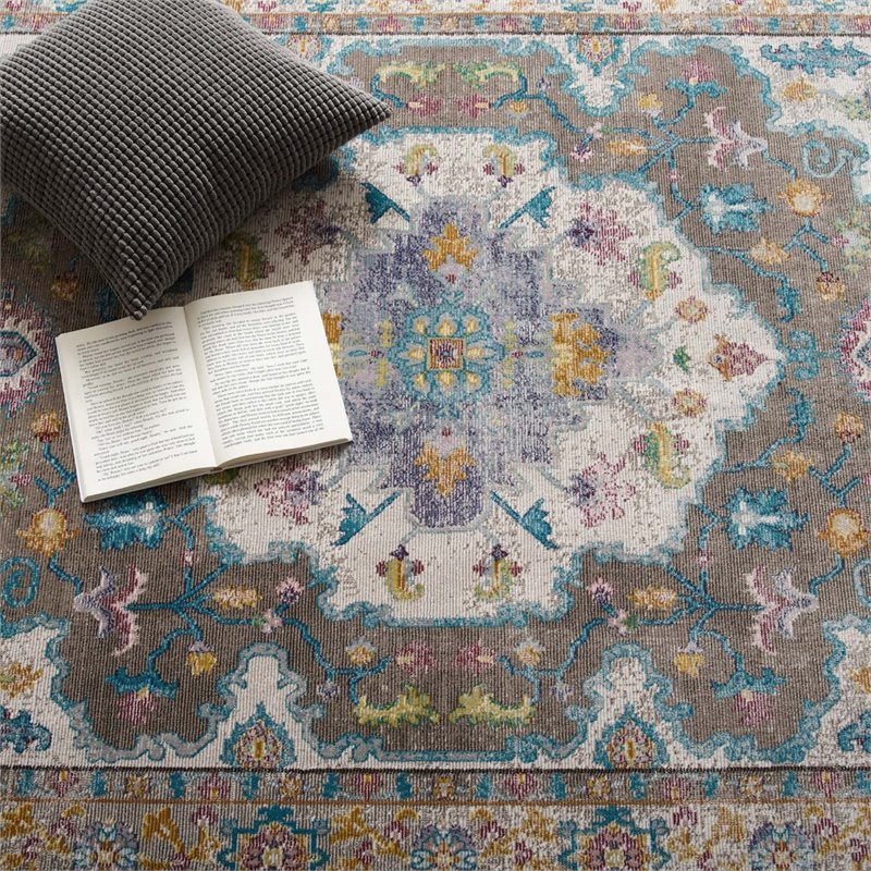 Modway Success Anisah Floral Medallion Rug in Multi-Color