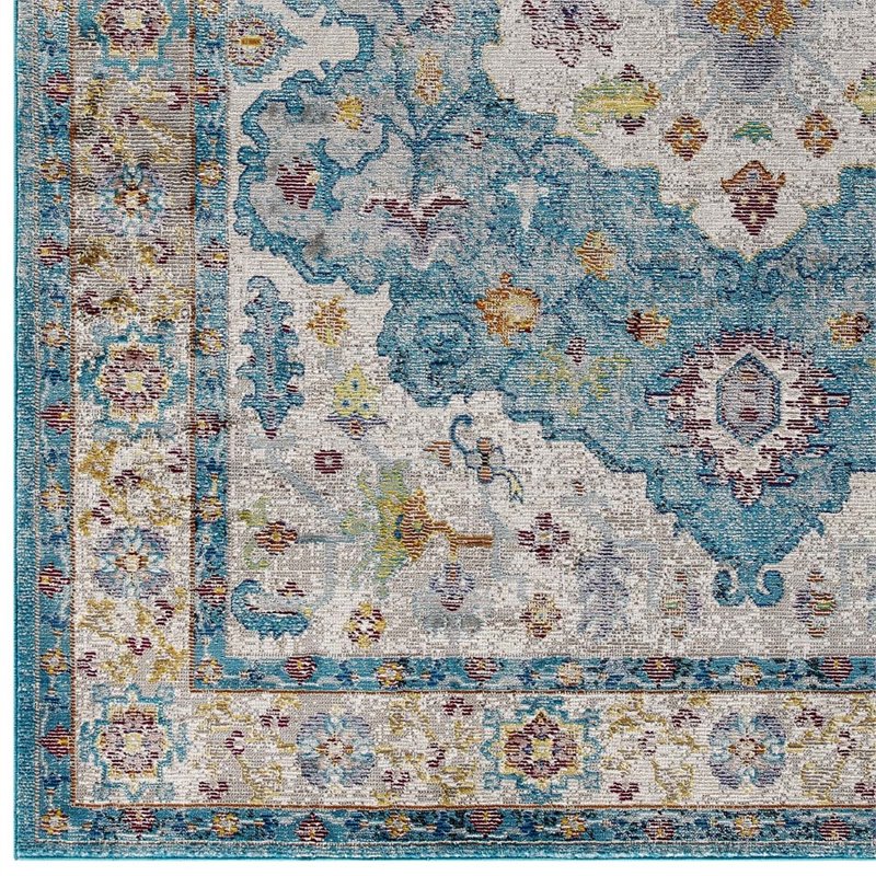 Modway Success Anisah Floral Medallion Rug in Multi-Color