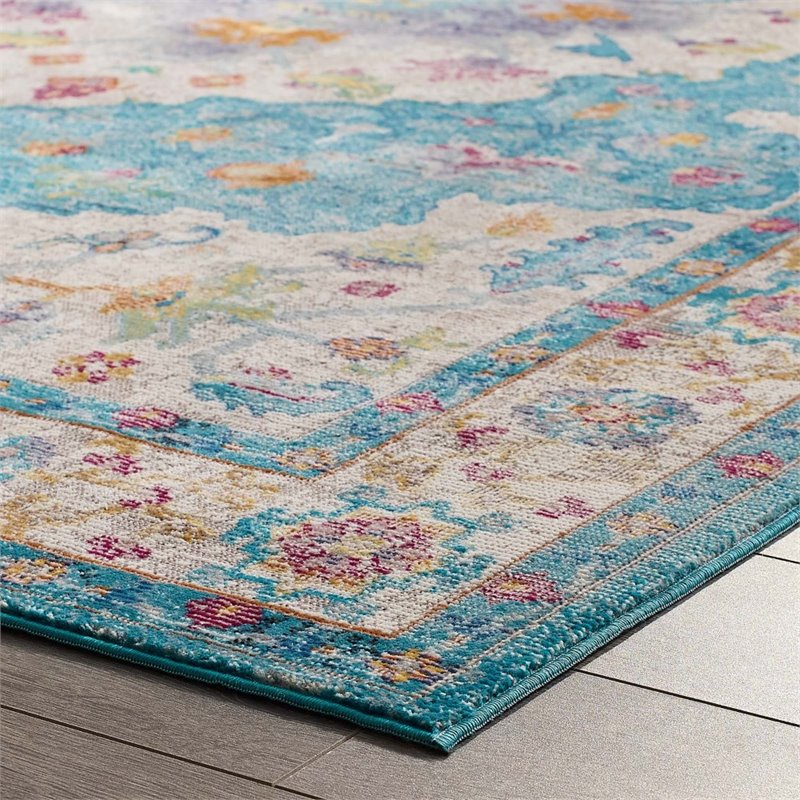 Modway Success Anisah Floral Medallion Rug in Multi-Color