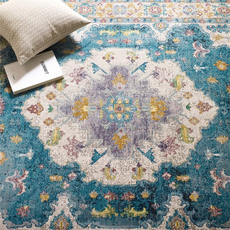 Modway Success Anisah Floral Medallion Rug in Multi-Color