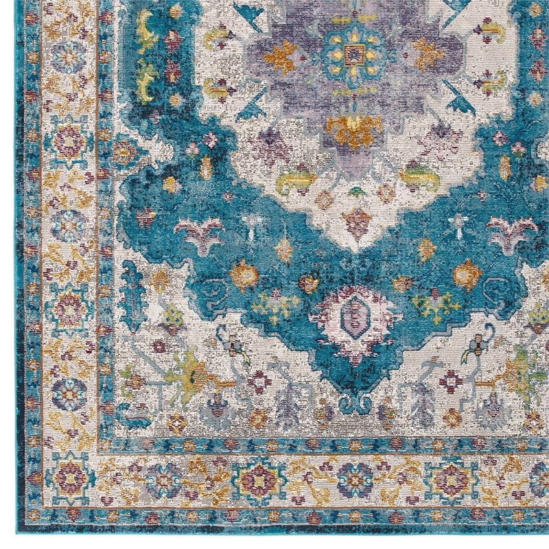 Modway Success Anisah Floral Medallion Rug in Multi-Color