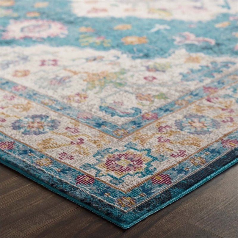 Modway Success Anisah Floral Medallion Rug in Multi-Color
