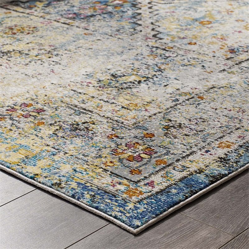 Modway Success Jacinda Floral Medallion Area Rug in Multi-Color