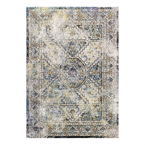 modway success 63x90.5&quot jacinda floral medallion rug in multi-color
