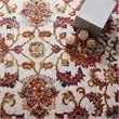 Modway Entourage Azami Floral Lattice Area Rug in Ivory/Blue/Orange/Yellow/Red