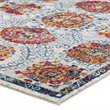 Modway Entourage Kensie Floral Moroccan Trellis Area Rug - Ivory/Blue/Red/Orange