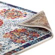 Modway Entourage Kensie Floral Moroccan Trellis Area Rug - Ivory/Blue/Red/Orange