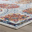 Modway Entourage Kensie Floral Moroccan Trellis Area Rug - Ivory/Blue/Red/Orange