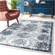 Modway Entourage Kensie Floral Moroccan Trellis Area Rug in Ivory and Blue