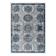 Modway Entourage Kensie Floral Moroccan Trellis Area Rug in Ivory and Blue