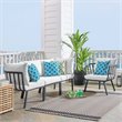 Modway Riverside 4-Piece Outdoor Patio Aluminum Set - Gray/White