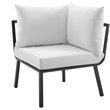 Modway Riverside 4-Piece Outdoor Patio Aluminum Set - Gray/White