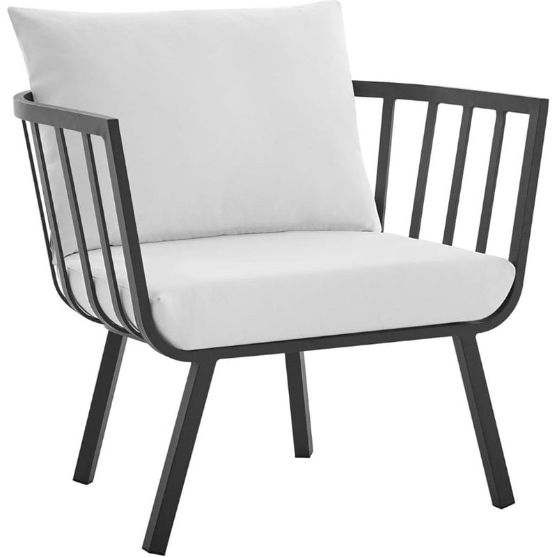 Modway Riverside 4-Piece Outdoor Patio Aluminum Set - Gray/White
