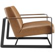 Modway Seg Stainless Steel and Vegan Leather Accent Chair in Tan