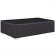 Modway Convene 3-Piece Rattan Aluminum Patio Sofa Set in Espresso/Mocha