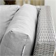 Modway Conway Modern Rattan & Fabric Outdoor Corner Chair in Light Gray