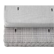 Modway Conway Modern Rattan & Fabric Outdoor Ottoman in Light Gray
