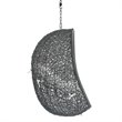 Modway Hide Fabric Outdoor Patio Swing Chair without Stand in Gray/White