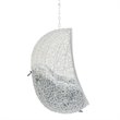 Modway Hide Fabric Outdoor Patio Swing Chair without Stand in White/Gray