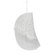 Modway Hide Fabric Outdoor Patio Swing Chair without Stand in White