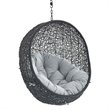 Modway Encase Swing Outdoor Patio Lounge Chair without Stand - Black/Gray