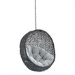 Modway Encase Swing Outdoor Patio Lounge Chair without Stand - Black/Gray