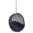 Modway Encase Swing Outdoor Patio Lounge Chair without Stand - Black/Navy