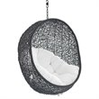 Modway Encase Swing Outdoor Patio Lounge Chair without Stand - Black/White