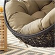 Modway Encase Swing Outdoor Patio Lounge Chair without Stand in Black/Mocha