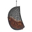 Modway Encase Swing Outdoor Patio Lounge Chair without Stand in Black/Orange