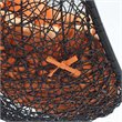 Modway Encase Swing Outdoor Patio Lounge Chair without Stand in Black/Orange