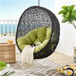 Modway Encase Swing Outdoor Patio Lounge Chair without Stand in Black/Peridot