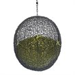 Modway Encase Swing Outdoor Patio Lounge Chair without Stand in Black/Peridot