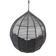 Modway Garner Teardrop Outdoor Patio Swing Chair without Stand in Gray/Navy