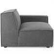 Modway Restore Polyester Fabric Left-Arm Sectional Sofa Chair in Charcoal