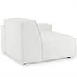 Modway Restore Polyester Fabric Left-Arm Sectional Sofa Chair in White