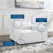 Modway Restore Polyester Fabric Left-Arm Sectional Sofa Chair in White