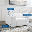 Modway Restore Polyester Fabric Right-Arm Sectional Sofa Chair in White