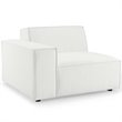 Modway Restore Polyester Fabric Right-Arm Sectional Sofa Chair in White