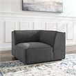 Modway Restore Polyester Fabric Sectional Sofa Corner Chair in Charcoal