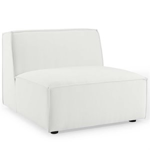 Modway Restore Polyester Fabric Sectional Sofa Armless Chair in White