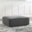 Modway Restore Modern Style Polyester Fabric Ottoman in Charcoal